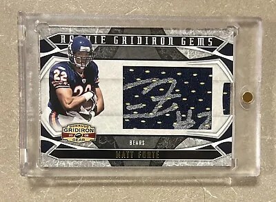 2008 Donruss Gridiron Gems /100 Matt Forte Relic Auto #229 Rookie RC • $40