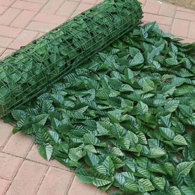 3M Artificial Hedge Fake Ivy Leaf Garden Fence Privacy Screens Wall Panel Cover • £13.98