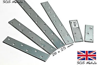 Qty 1 - Mending Plate Galvanised Strap 27.5 X 2.4 Mm  • £3