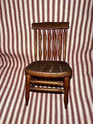 Old Miniature Dollhouse Windsor Country Chair  • $48