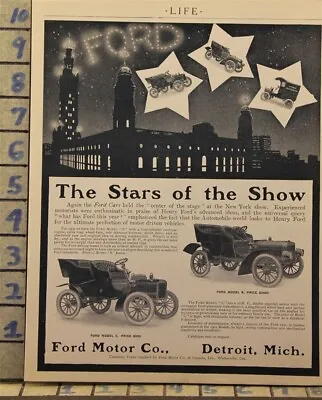 1905 Ford Model B C Detroit Classic Engine Car Auto Motor Vintage Ad  Bn28 • $38.95