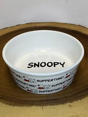 Peanuts SNOOPY SUPPERTIME! CERAMIC PET DISH 5” Gibson Stoneware - 117856.01 NEW • $10.99