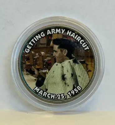 United States - Elvis Presley - Getting Army Haircut Half Dollar Colorized Coin • $12.85