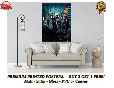 Marvel Avengers Assemble Movie Large Poster Art Print Gift A0 A1 A2 A3 A4 Maxi • £8.40