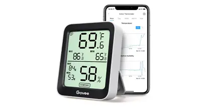$16.54 • Buy Room Temperature Monitor Digital Hygrometer Bluetooth Remote App Smart Control