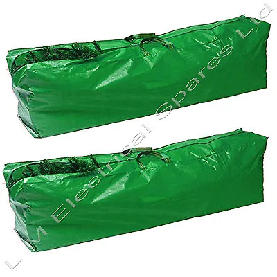 £10.99 • Buy 2 X Strong Christmas Tree Bag Zip Up Sack Storage - Up To 9ft Tall Xmas Trees