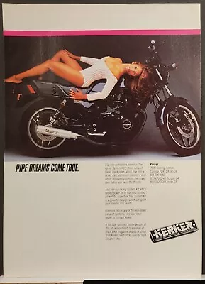 $6.75 • Buy Kerker System K2S Street Exhaust Suzuki GS1100E Motorcycle Ad Leggy Brunette