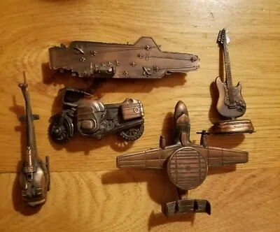 Vintage Die Cast Pencil Sharpener Lot Of 5 Airplane Helicopter Motorcycle Boat • $22.95