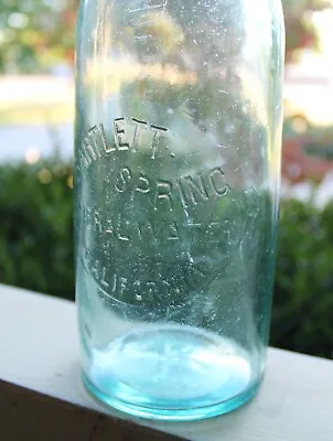 Antique BARTLETT SPRING MINERAL WATER CALIFORNIA 11 5/8  1870s RARE! • $119.89