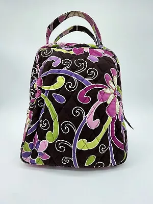 Vera Bradley Lunch Bag Brown Purple Pink- Tote - Fully Lined Handles Floral • $19