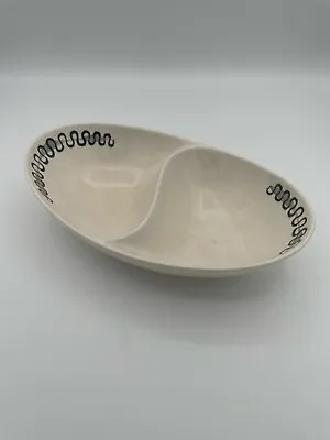 VTG METLOX Poppytrail Vernon California Aztec XL Oval Serving Tray Bowl 11  MCM • $124.95