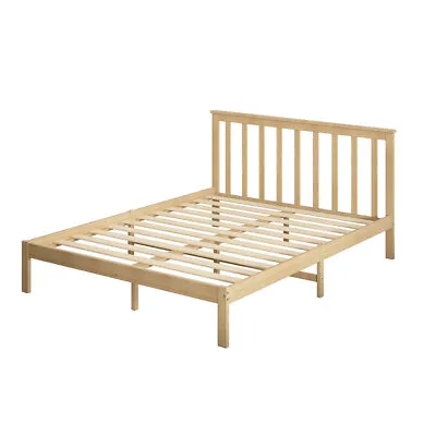 $179.99 • Buy Levede Wooden Bed Frame Queen Double King Single Rustic Mattress Base Timber