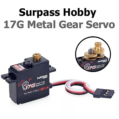 Surpass Hobby 17G Metal Gear Digital Servo For 1/18 1/16 Mini RC Car Plane Boat • £11.33