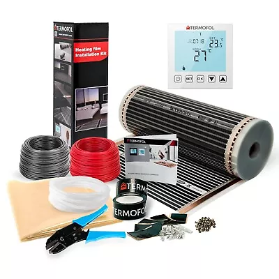 Underfloor Infrared Heating Film Complete Set Mat Laminate Floor Thermostat • £209.80