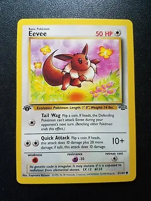 $5.99 • Buy Pokemon 1st Edition Jungle Eevee Common (51/64) NEAR MINT