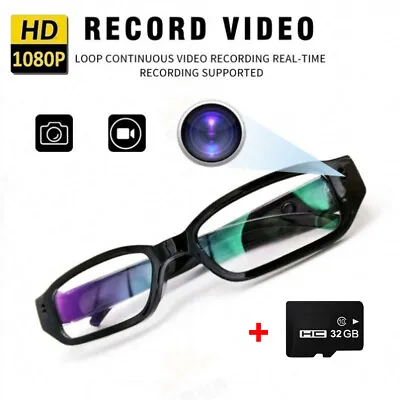 32GB Mini HD 1080P Glasses Camera Eyewear Camera DVR DV Video Recorder Camcorder • $27.44