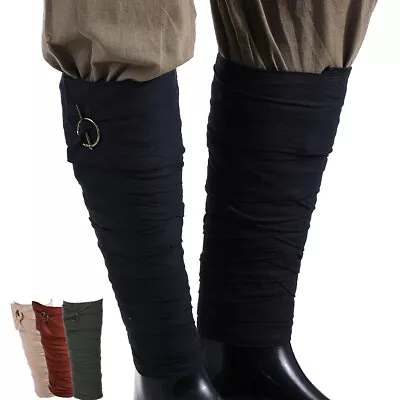 Medieval Mens Legwraps LARP Viking Putties Leg Wraps With Clasps Saxon Winingas • £11.99