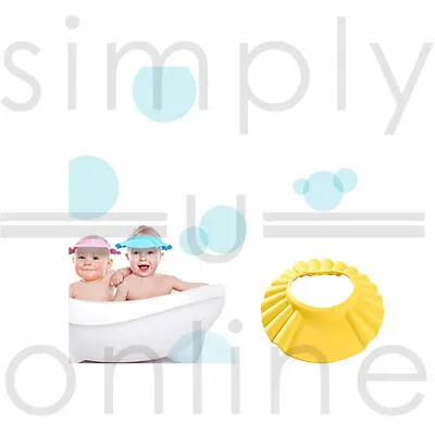 £3.19 • Buy Baby / Child Kid Shampoo Bath Shower Wash Hair Hat Visor Cap Shield - Yellow
