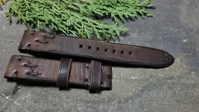 18mm Handmade Watch Strap For U-boat   Genuine Leather Oiled Dalipi Crafts • £37.60