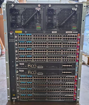 Cisco Catalyst 4510R+E Chassis With 8x WS-X4748-12X48U+E 2X WS-X45-SUP8-E • $1852