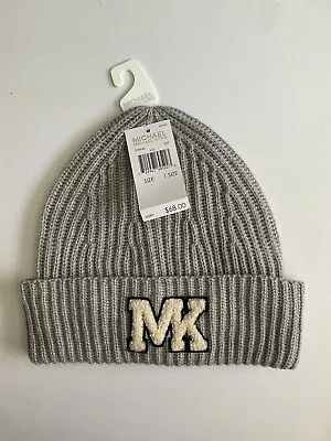 Michael Kors Gray Knit Beanie Hat Cap NWT • $14.99