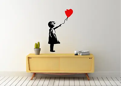 Banksy Girl With Balloon Heart Graffiti Wall Art Decal Vinyl Stickers • £9.99