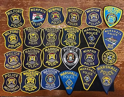 Vintage Obsolete State Of Michigan Police Patches Mixed  Lot Of 24 Item 245 • $12.51