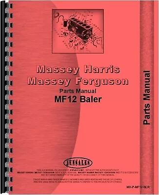 Massey Ferguson 12 Baler Parts Manual Catalog Twine Tie • $40.99