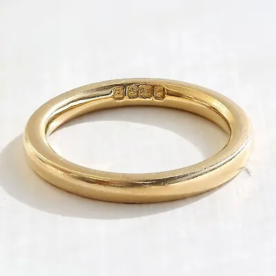 Gold Wedding Ring - 22ct Yellow Gold Plain Wedding Band Ring Size N • £595