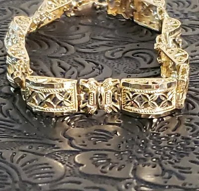 14k Gold Vintage Diamond Cut Bracelet • $769