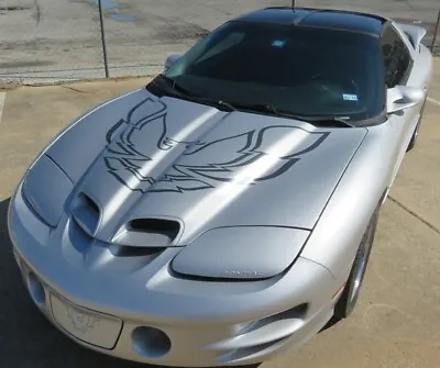 1998-2002 Trans Am WS6 80's Style Phoenix Hood Bird Decal SATIN DARK SILVER  • $189.95