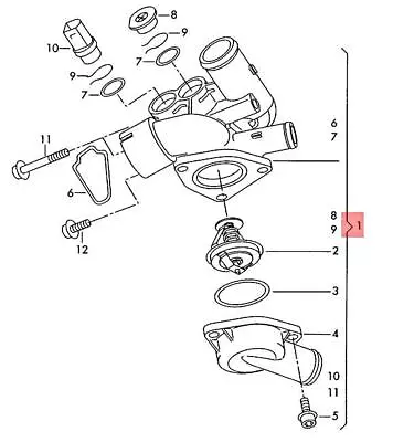 Genuine VW AUDI Transporter Coolant Regulator Housing 022121111H • $191.30