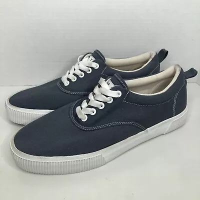 H&M ETZ Tennis Canvas Shoes Blue  White Men 10 US EUR 43 • $19.12