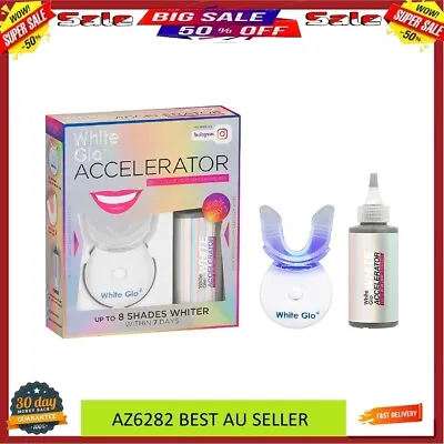 $39.99 • Buy White Glo Accelerator Teeth Whitening Kit With LED Light For Sensitive Teeth And