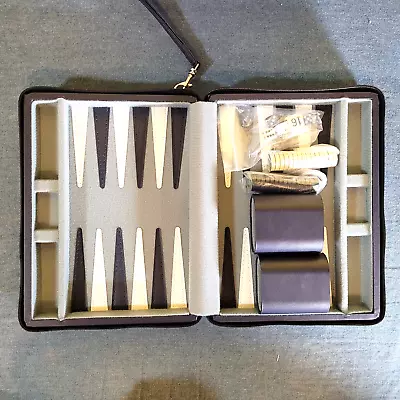 WE Games 20-1209 Compact Travel Magnetic Backgammon With Carrying Strap - Blue • $27.99