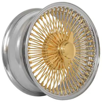 15 17 18  La Wire Wheels Fwd 100-spoke Straight Lace Gold Center/chrome (w80) • $3299
