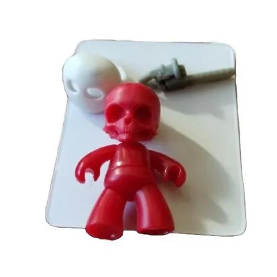 Mezco One:12 Micro Mez-Itz RED SKULL JASON VOORHEES Fig STINKLE PIN & STICKERS • $14.99