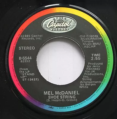 Country 45 Mel Mcdaniel - Shoe String / Worn Out Shoe On Capitol Records • $3