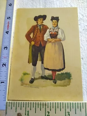 Postcard Aargau Swiss Costume From The 18th Century • £8.77