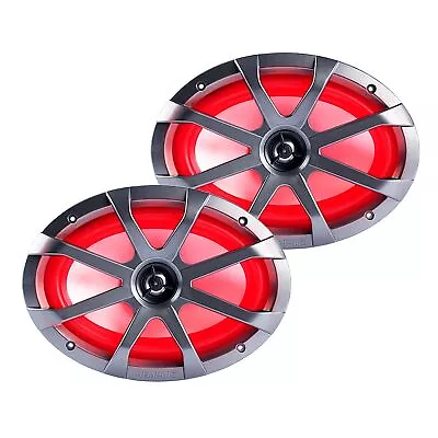 Memphis Audio MXA69L MXA 6x9  Marine Grade Speakers W/RGB LED - Pair - Open Box • $186.95