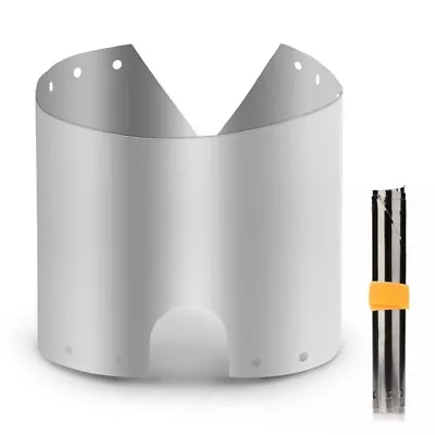 Durable Ultralight Titanium Camping Stove Wind Shield Improved Efficiency • $35.55