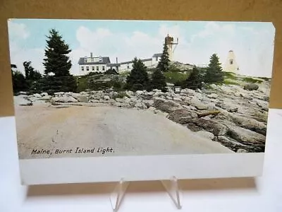 1905 Postcard Burnt Island Lighthouse Maine • $3.95