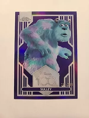 2023 Topps Chrome Disney 100 Purple /299 Sulley 84 - Monsters Inc. • $19.99