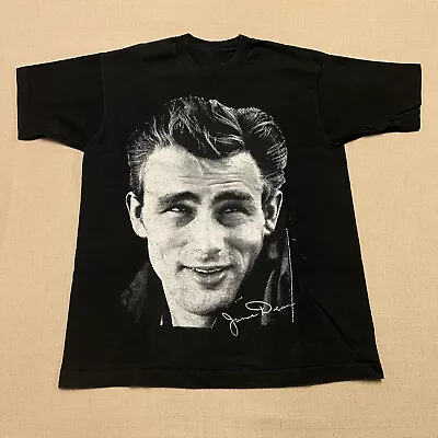 Vintage 90s James Dean Shirt Mens Big Face Classic Black Unisex S-5XL NE1973 • $22.79