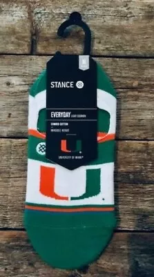 Stance University Of Miami Hurricanes No Show Socks Size Medium 6-8.5 New W/ Tag • $9.99