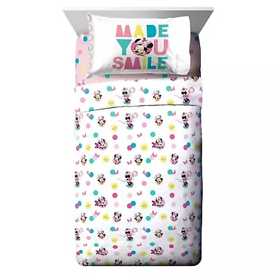 Disney Minnie Mouse 3 Piece Twin Bed Sheet Set NEW In Pkg Ships Priority Mail • $29.95