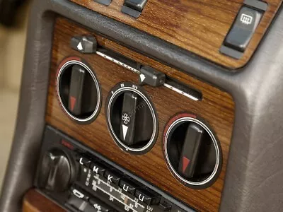 $16 • Buy For Mercedes W123 Polished Aluminium Heater Dash Panel Surrounds Rings 3 Pieces