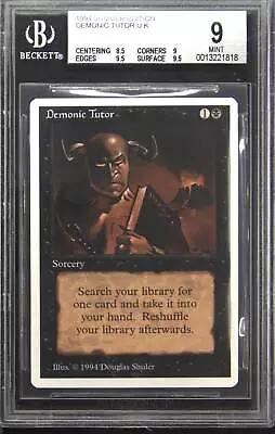1994 Summer Magic Demonic Tutor Magic: The Gathering MTG BGS 9 • $4000