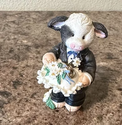 Mary's Moo Moos 1995 Ring Bearer Wedding Cow Figurine 167568 Vintage Enesco • $8