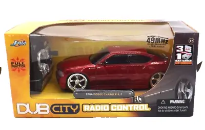 Jada Toys Dub City 2006 Red Dodge Charger R/T RC Car 1:24 Scale With Remote NIB • $39.95